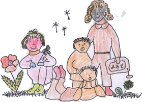 Angela (4 Jahre alt) hei�t Sie im Kinderland willkommen