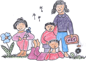 Sasa (10 Jahre alt) hei�t Sie im Kinderland willkommen